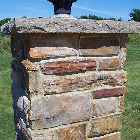 stone with rust damage removed