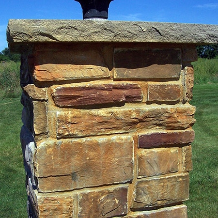 stone with rust damage